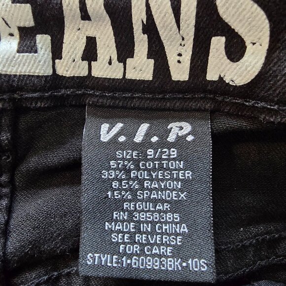 NWT VIP Jeans Wide Leg Cargo Pants Y2K Size J9 Black Streetwear - Picture 6 of 8